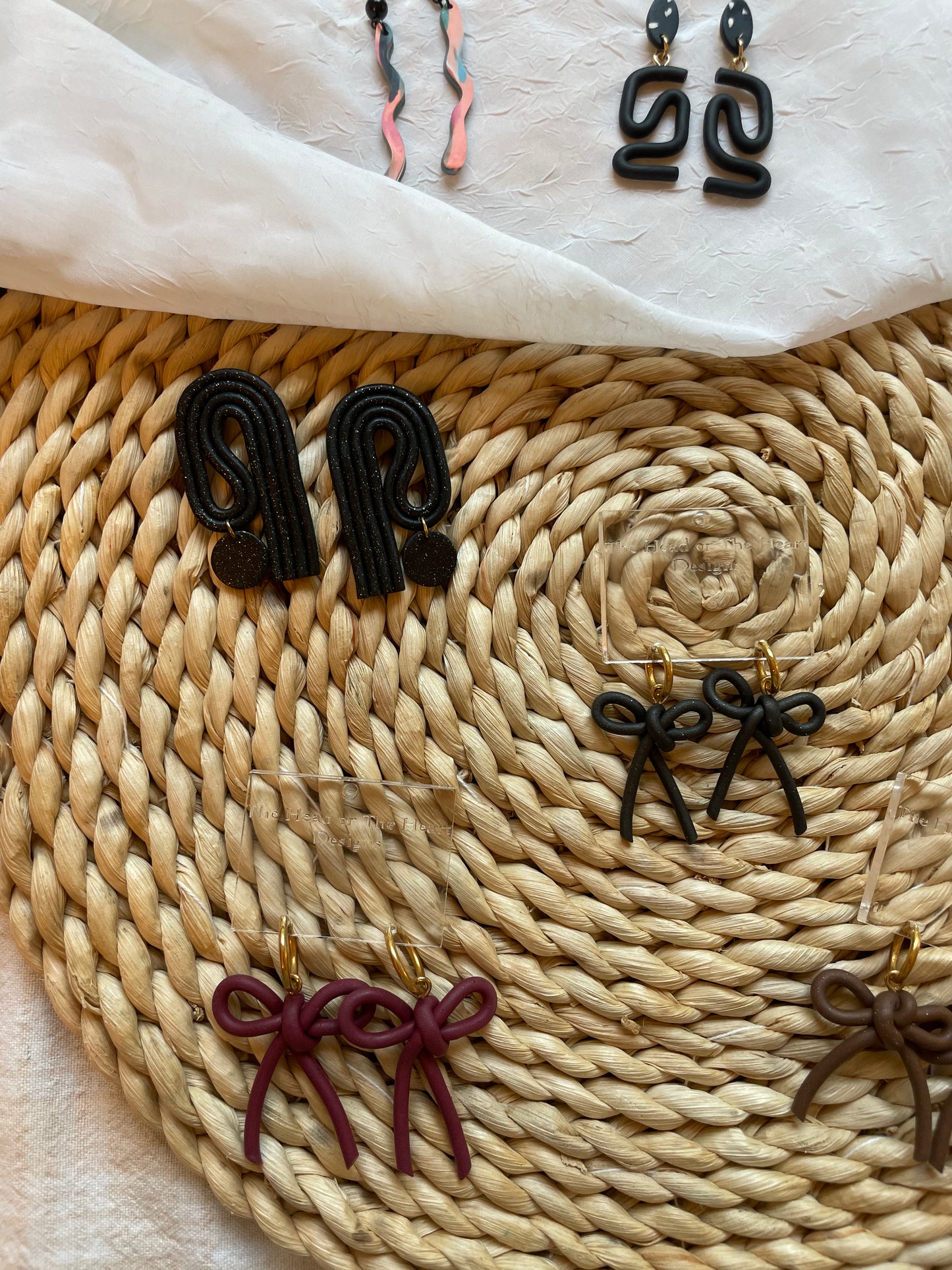 Noodle Bows - Burgundy