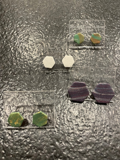 Blue Sparkle Hexies - Large