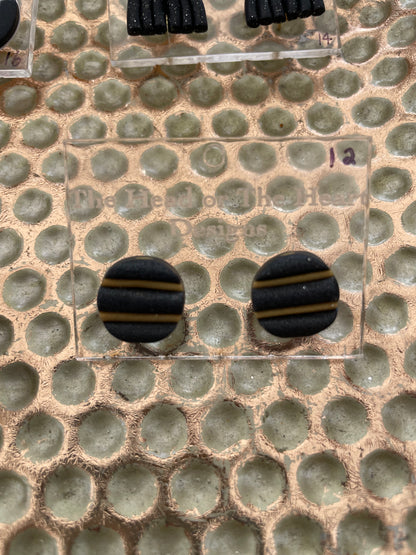 Black and Gold Studs - Small