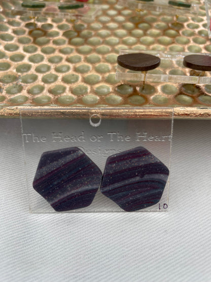 Blue Sparkle Hexies - Large