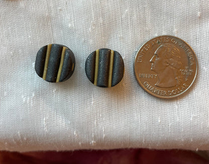 Black and Gold Studs - Small