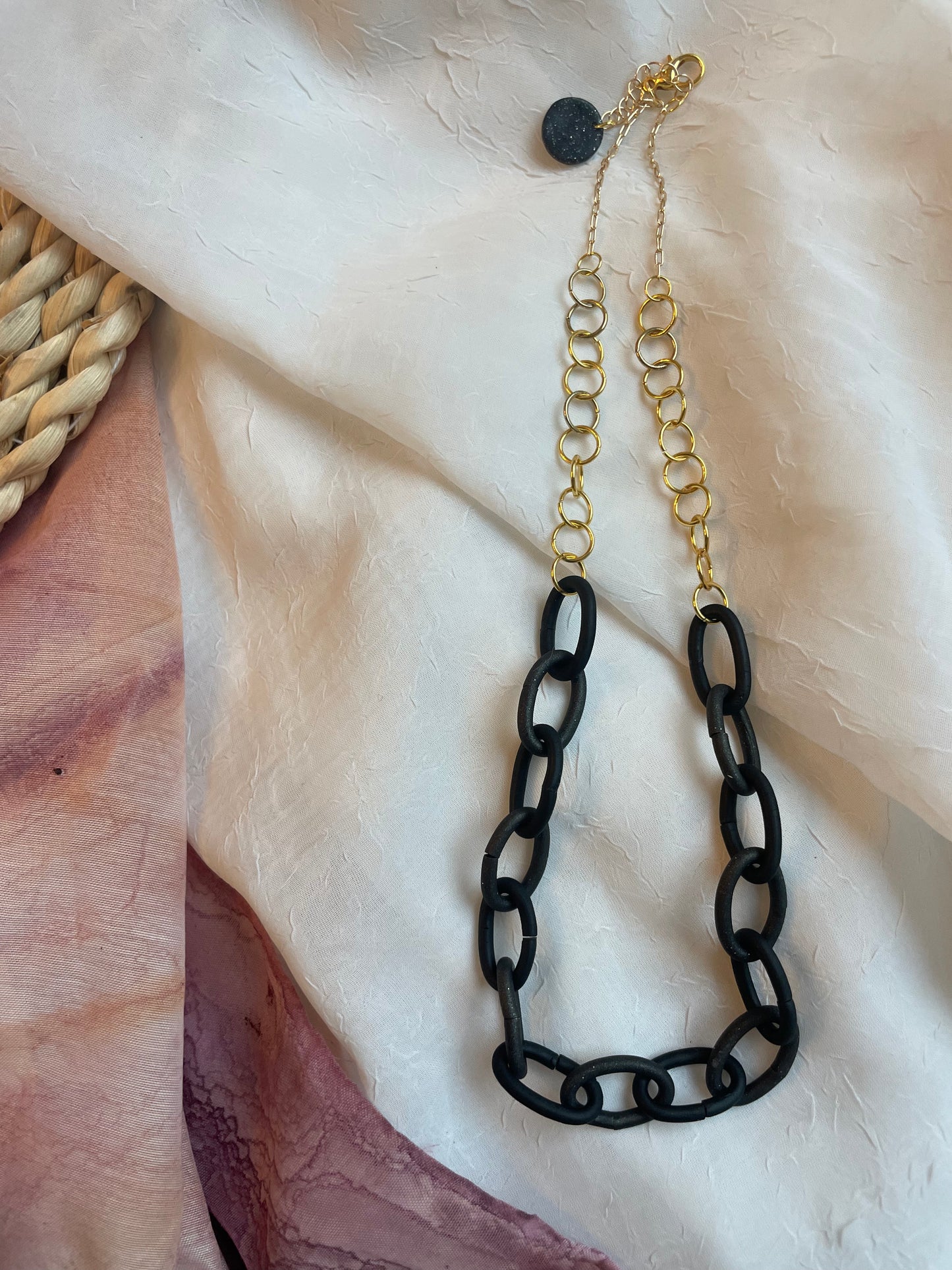 Onyx Chainlink Necklace